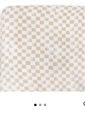 Little Unicorn Adobe Checker Muslin Crib Sheet - Cream & White